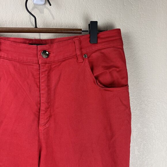Escada Sport Pants Women EU 40 Red Denim 30 Skinny Preppy Capsule Vintage Boho - Picture 3 of 16